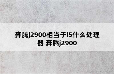 奔腾j2900相当于i5什么处理器 奔腾j2900